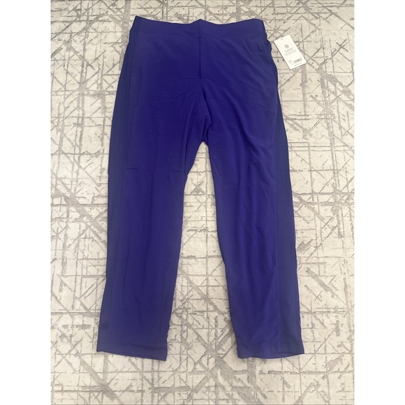Athleta Pants - Athleta‎ Brooklyn Ankle Pant Womens 12 Purple Pull On Stretch Casual NEW